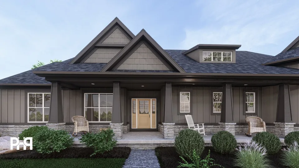 The Anderson house plan, exterior view 2